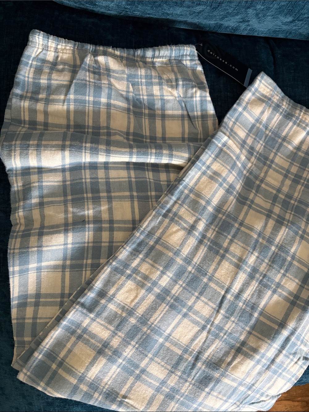 Cotton Alexander Del Rossa Plaid Pajama Lounge Pants waist 21 in 32 inseam - Picture 1 of 4